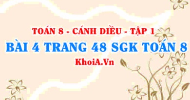 Bài 4 trang 48 SGK Toán 8 tập 1 Cánh Diều